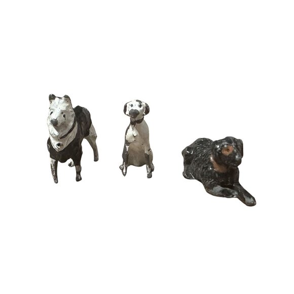 Vintage Lead Figures 3 Different Dogs 1950s Vintage Lead Toys .75" Tall - Picture 5 of 7